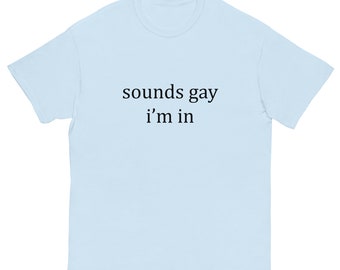 sounds gay im in T-Shirt - lgbtq Tee - gay pride shirt - pride month - gay pride gift - gay Tee - funny gay shirt