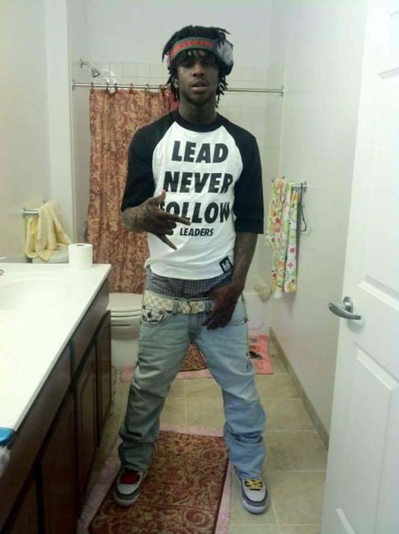 CHIEF KEEF, Lead Never Follow Leaders, Camicia, 300, Sosa, O-Block, Glo Gang, Glory Boyz, Grafica immagine 4