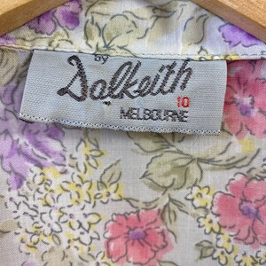 1970s Melbourne Floral Shirt, pastel, size 10 image 8