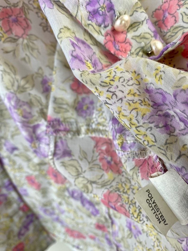 1970s Melbourne Floral Shirt, pastel, size 10 image 6