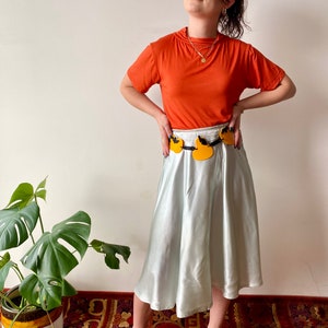 1930s ART DECO mint satin skirt size M image 2