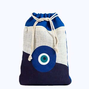 Elegant with casual character this back pack with eye, for any gift, or bachelorette gift,Greek design,hand-made