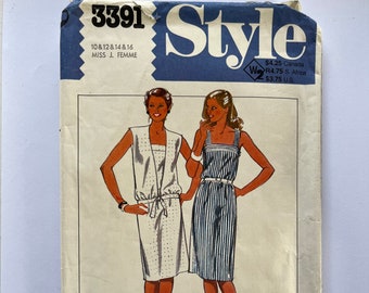 Style vintage day dress sewing pattern/ Vintage day dress sewing pattern/ 1980’s dress sewing pattern