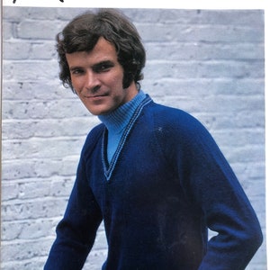 1960s Mens Sweater Knitting Pattern: 4-Ply, 40-44&quot; Chest
