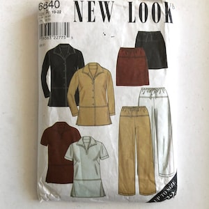 Op de afbeelding: Naai-patroon voor een jas, een shirt, een broek en een rok. Het patroon is voor maten 10-22. Het patroon is van New Look.