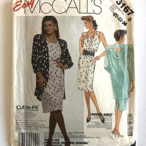 McCall’s vintage day dress sewing pattern/ Vintage day dress sewing pattern/ 1980’s dress sewing pattern