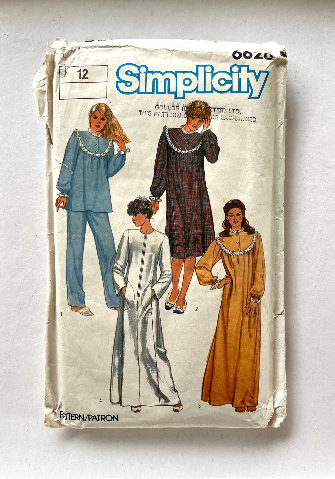 Simplicity Vintage Sewing Pattern/ Vintage Dressing Gown Etsy