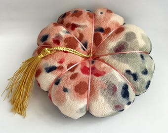 Vintage Kimono Fabric Pin Cushion: Unique Sewing Gift