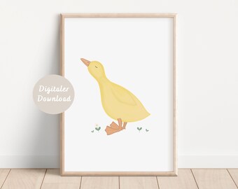 Poster Baby Duck | Children's picture Easter | DIGITAL DOWNLOAD