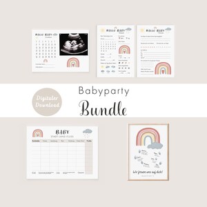 Paquete de baby shower Rainbow Boho | DESCARGA DIGITAL