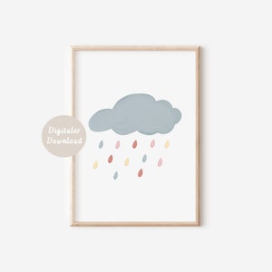 Poster Cloud | Boho Children&#39;s Room Picture | DIGITAL DOWNLOAD