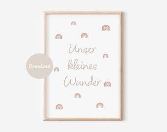Poster Little Miracle | Boho nursery picture | DIGITAL DOWNLOAD