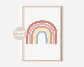 Poster Rainbow | Boho nursery picture | DIGITAL DOWNLOAD
