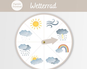 Weather Wheel / Weather Disc | Montessori | DIGITAL DOWNLOAD