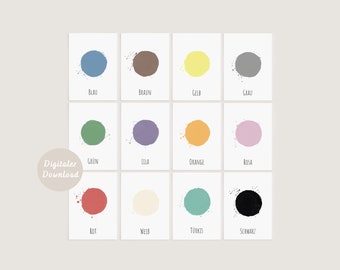 Montessori Color Flashcards | DIGITAL DOWNLOAD