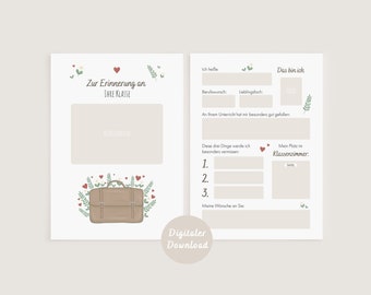 Regalo di addio per l'insegnante della classe | Libro di addio scuola elementare | Insegnante | DOWNLOAD DIGITALE