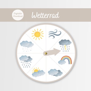 Roue météo / disque météo | Montessori | TÉLÉCHARGEMENT NUMÉRIQUE