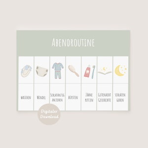Rutina nocturna para niños pequeños | Buenas noches plan | DESCARGA DIGITAL