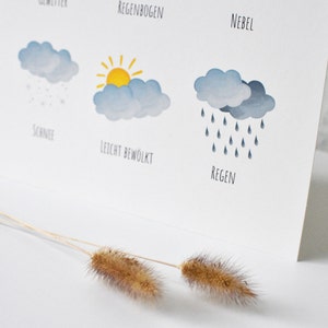 Poster Weather Montessori learning poster for children DIGITAL DOWNLOAD image 3