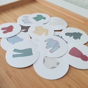 Stickers / Decals Wardrobe Montessori | Organization of children's clothing