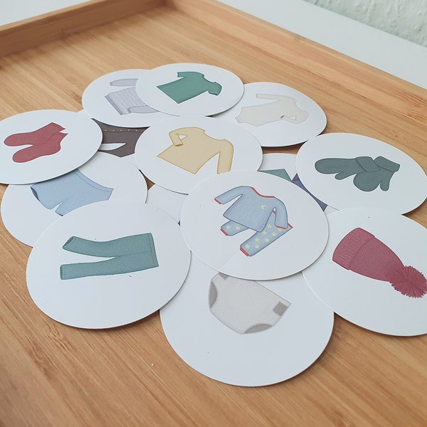 Sticker / Aufkleber Kleiderschrank Montessori | Organisation Kinderkleidung