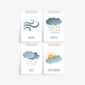 Wetter-Karten Montessori Lernkarten DIGITALER DOWNLOAD Bild 6