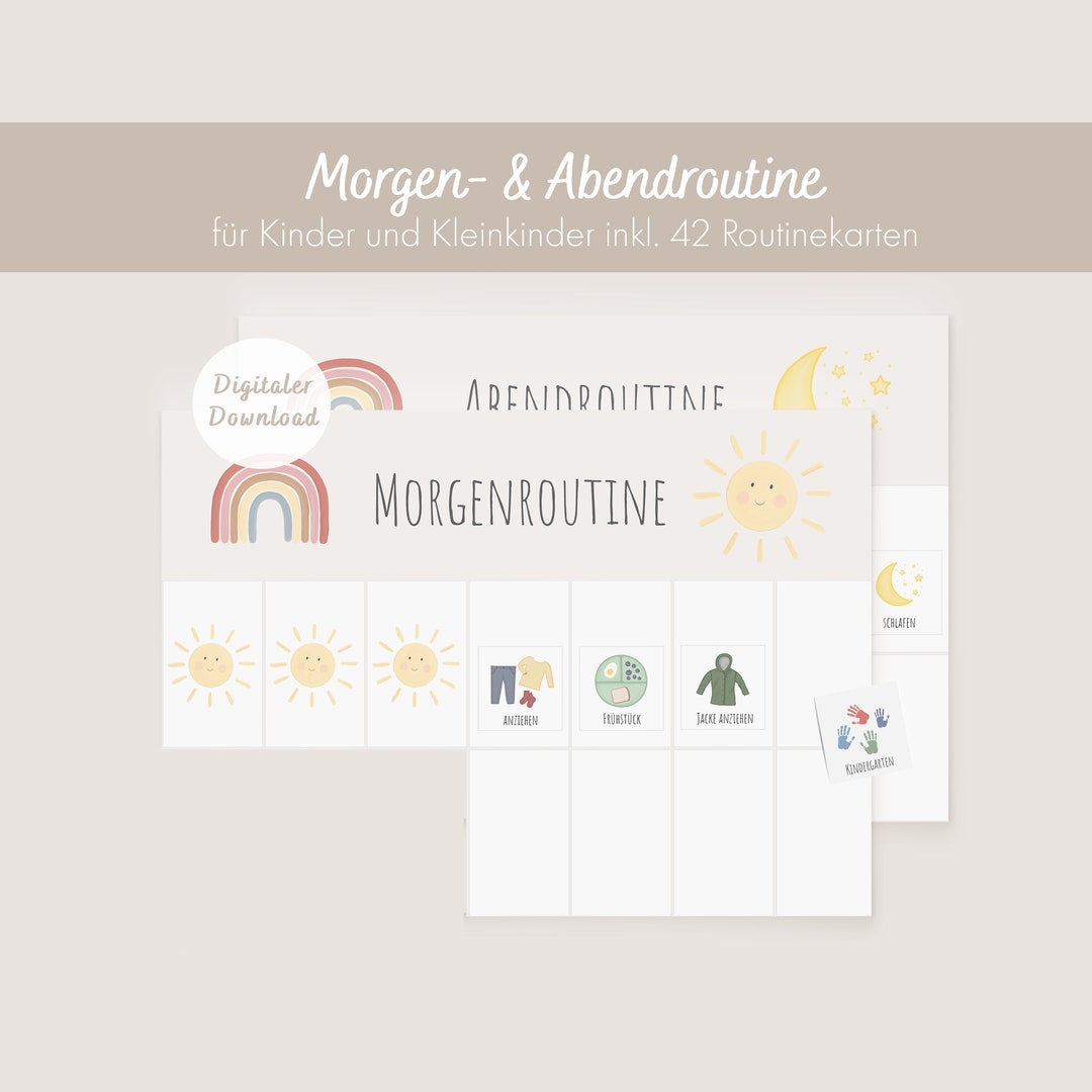 Morning Routine and Evening Routine for Children and Toddlers | Boho ...