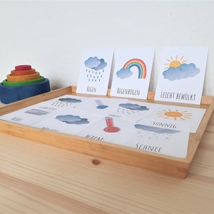 Wetter-Karten Montessori Lernkarten DIGITALER DOWNLOAD Bild 1