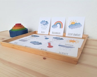 Wetter-Karten | Montessori Lernkarten | DIGITALER DOWNLOAD