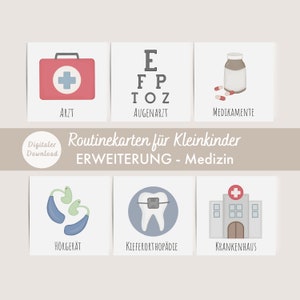 Routinekarten Kleinkinder | Erweiterung Medizin | DIGITALER DOWNLOAD