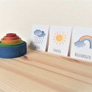 Wetter-Karten Montessori Lernkarten DIGITALER DOWNLOAD Bild 8