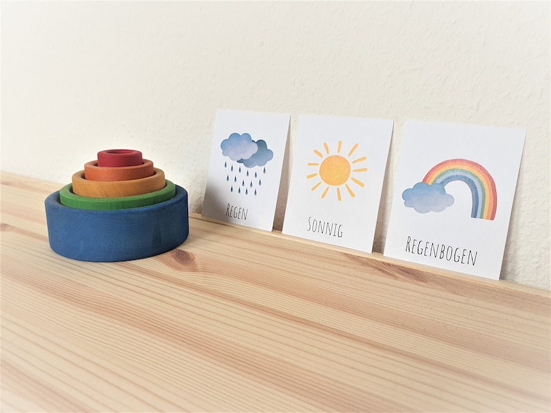 Wetter-Karten Montessori Lernkarten DIGITALER DOWNLOAD Bild 8