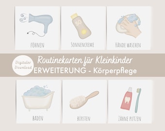 Routine cards for toddlers | Hygiene/personal care extension | DIGITAL DOWNLOAD