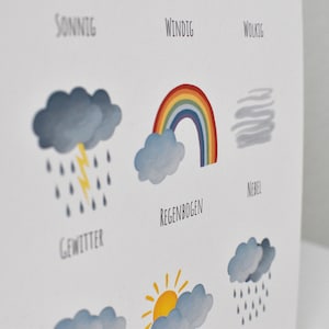 Poster Weather Montessori learning poster for children DIGITAL DOWNLOAD image 5