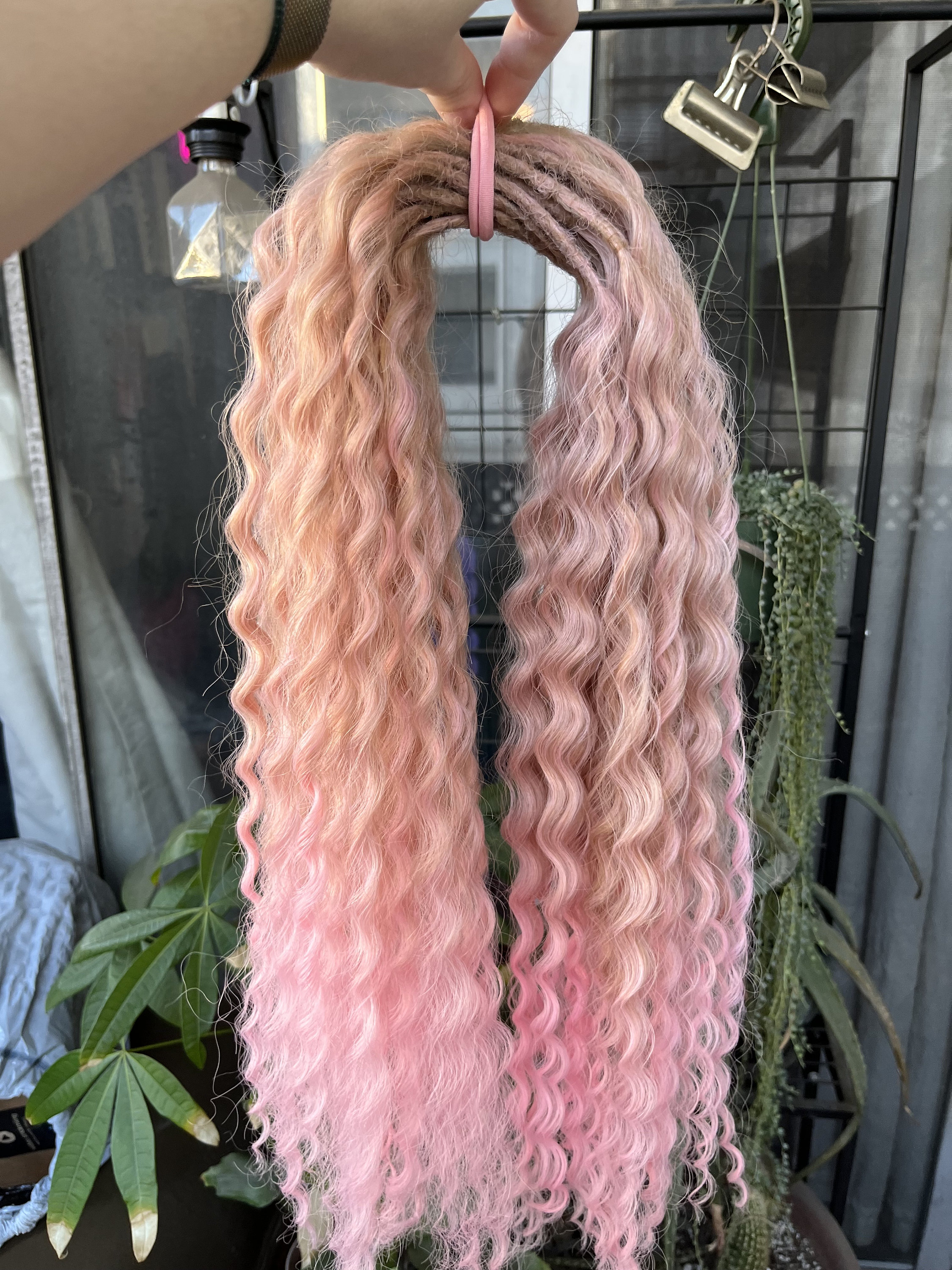 Curly Pink Extensions
