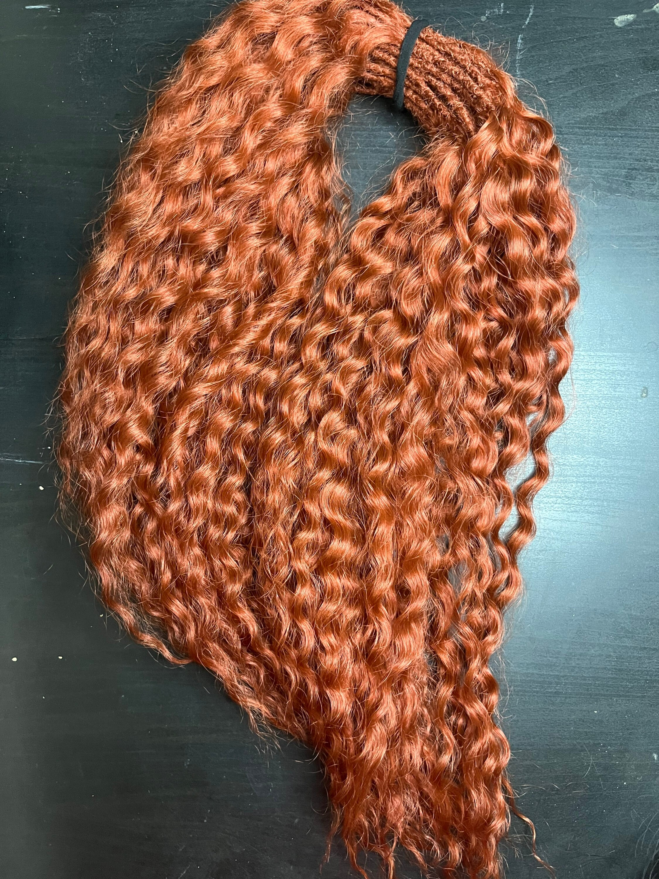 Copper/red/ginger Wavy Dread Extensions | Synthetic Dreadlock ...