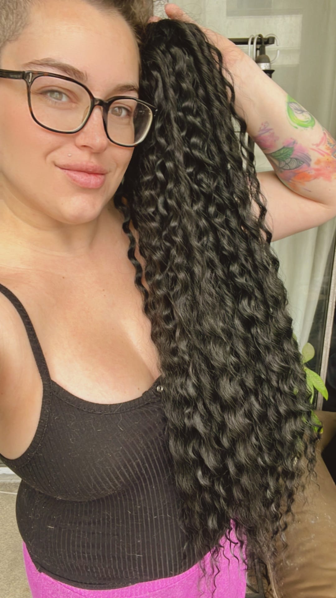 Natural Black Wavy Dread Extensions Synthetic Dreadlock Extensions