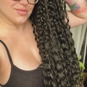 Black Wavy dread extensions | Synthetic dreadlock extensions | #2wavy DE dreadlocks braid in extensions