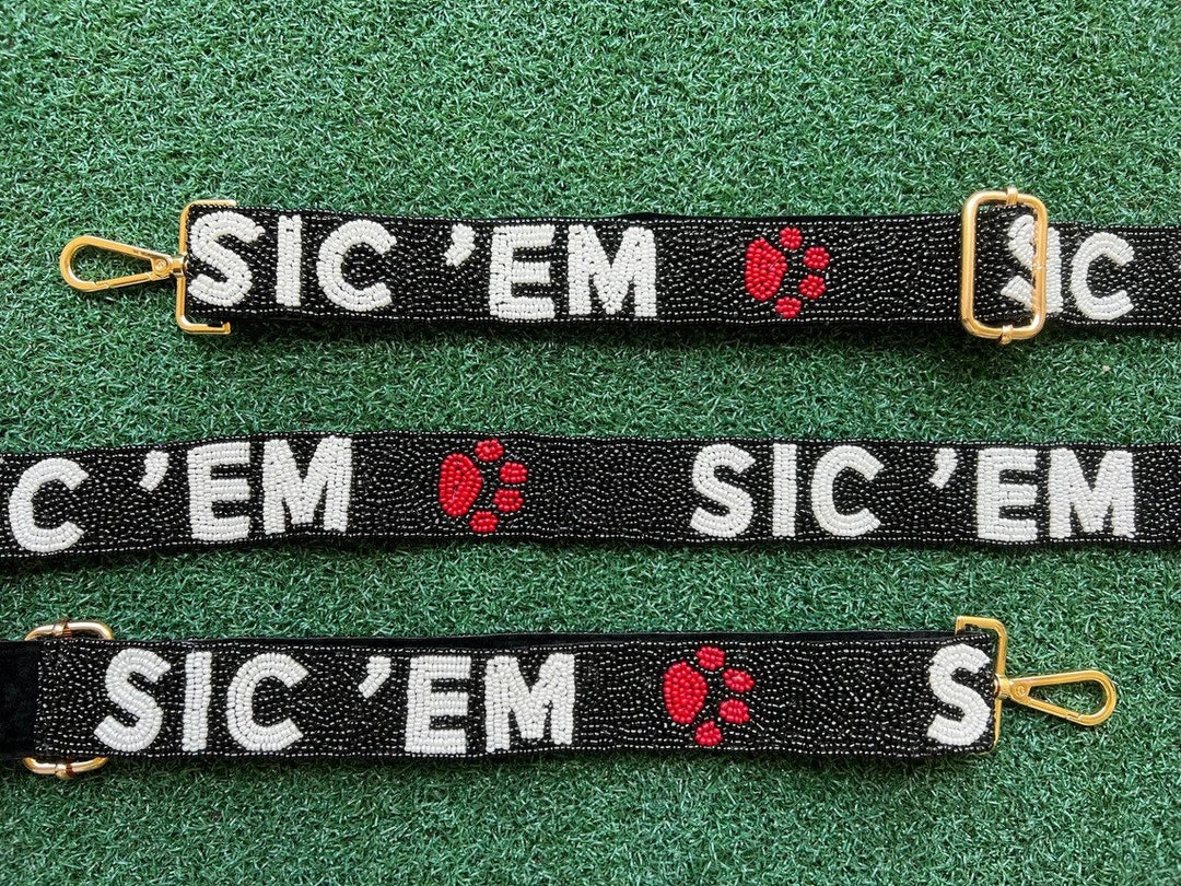 UGA Adjustable Beaded Purse Strap University of Etsy