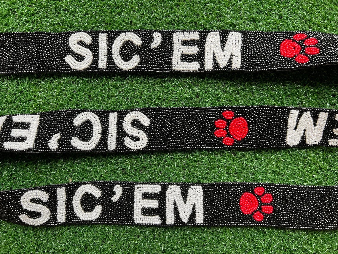 UGA Adjustable Beaded Purse Strap University of Etsy