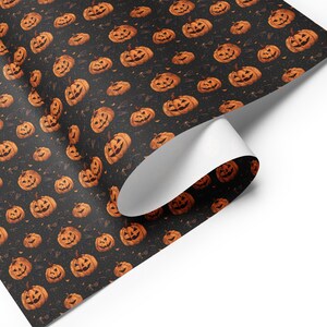Halloween Wrapping paper sheets, Pumpkin & Bats Halloween Wrapping Paper
