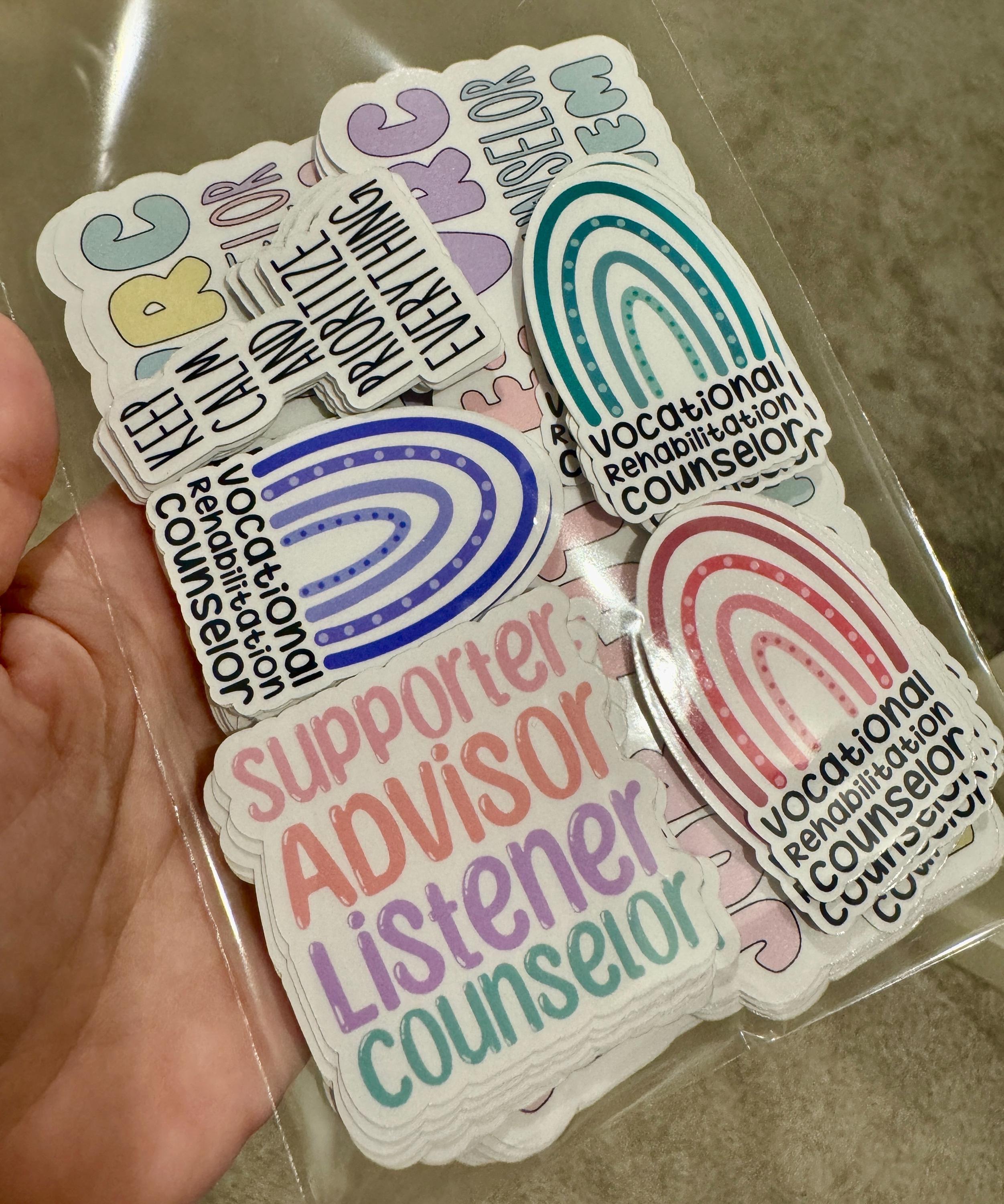 State Advisor Sticker Sticker Bundle of 7 Stickers Vocational Rehabilitation Counselor VRC ...