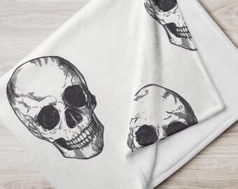 Halloween Skull Throw Blanket