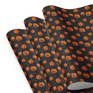 Halloween Wrapping paper sheets, Pumpkin & Bats Halloween Wrapping Paper