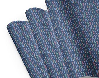 Navy Blue Birthday Wrapping Paper - Happy Birthday Celebrate Woohoo! Yay!