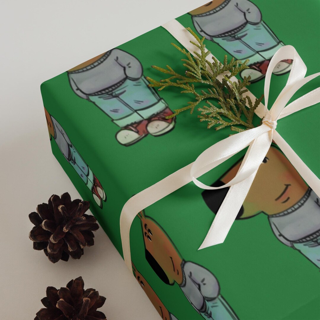 Chill Guy Meme Christmas Wrapping Paper - Set of 3 - Etsy