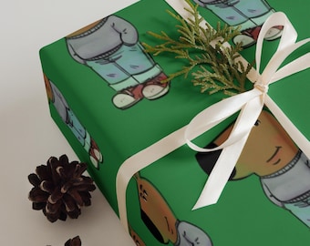 Chill Guy Meme Christmas Wrapping Paper Sheets, Funny Holiday Gift Wrap Set of 3