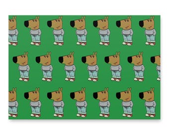 Chill Guy Meme Julklappspapper, Roligt Julklappspapper Set