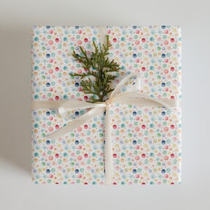 Watercolor Polka Dots Wrapping paper sheets, Colorful Gift Wrap
