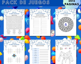 Juegos de Feliz Cumpleaños: Actividades de cumpleaños en español (PDF)